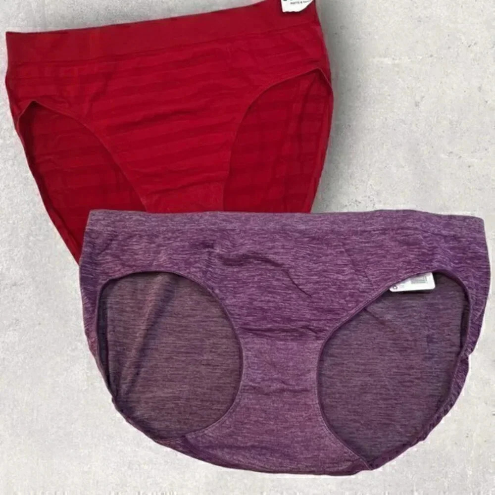 Women's 2 Pairs of Jockey Underpants Size XXL / 9 - red & purple heather NEW